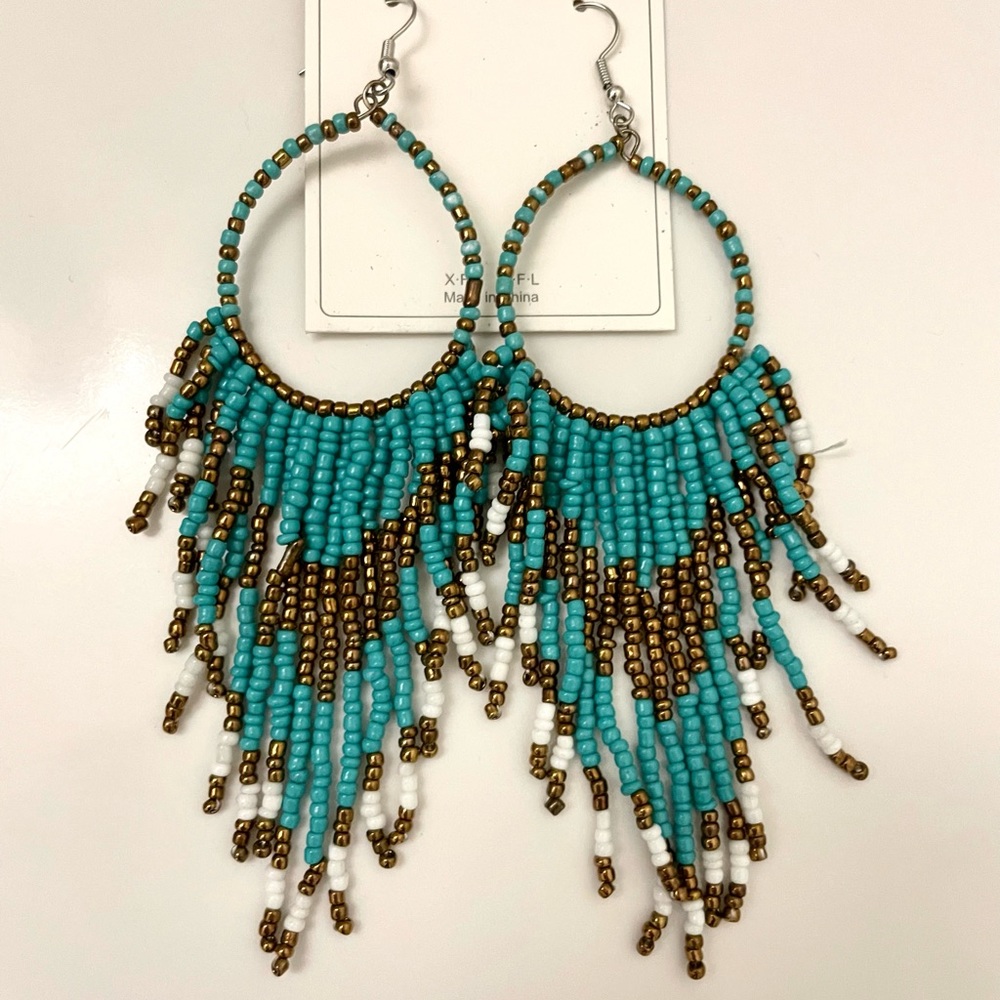 Boho Beaded Earrings NWT - Picture 5 of 5